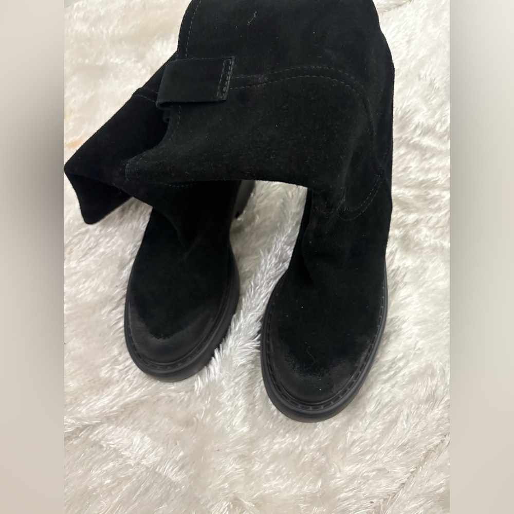 Jeffrey Campbell Wybie Black Combat Boots Chunky Sole Size  5.5